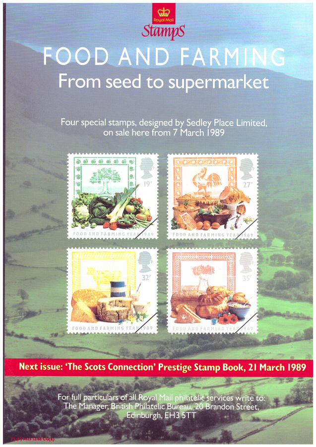 (image for) 1989 Food & Farming Post Office A4 poster. PL(P) 3625 12/88 CG(E).